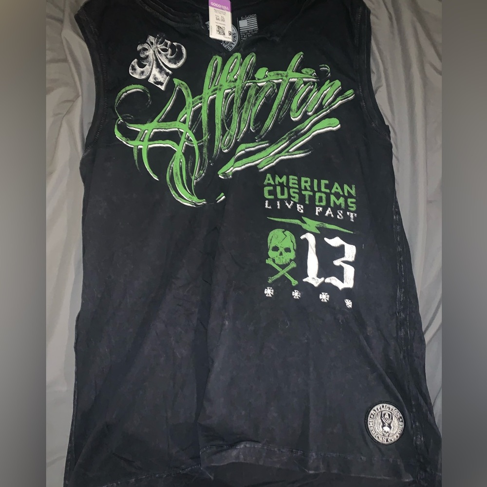 affliction mens sleeveless tee